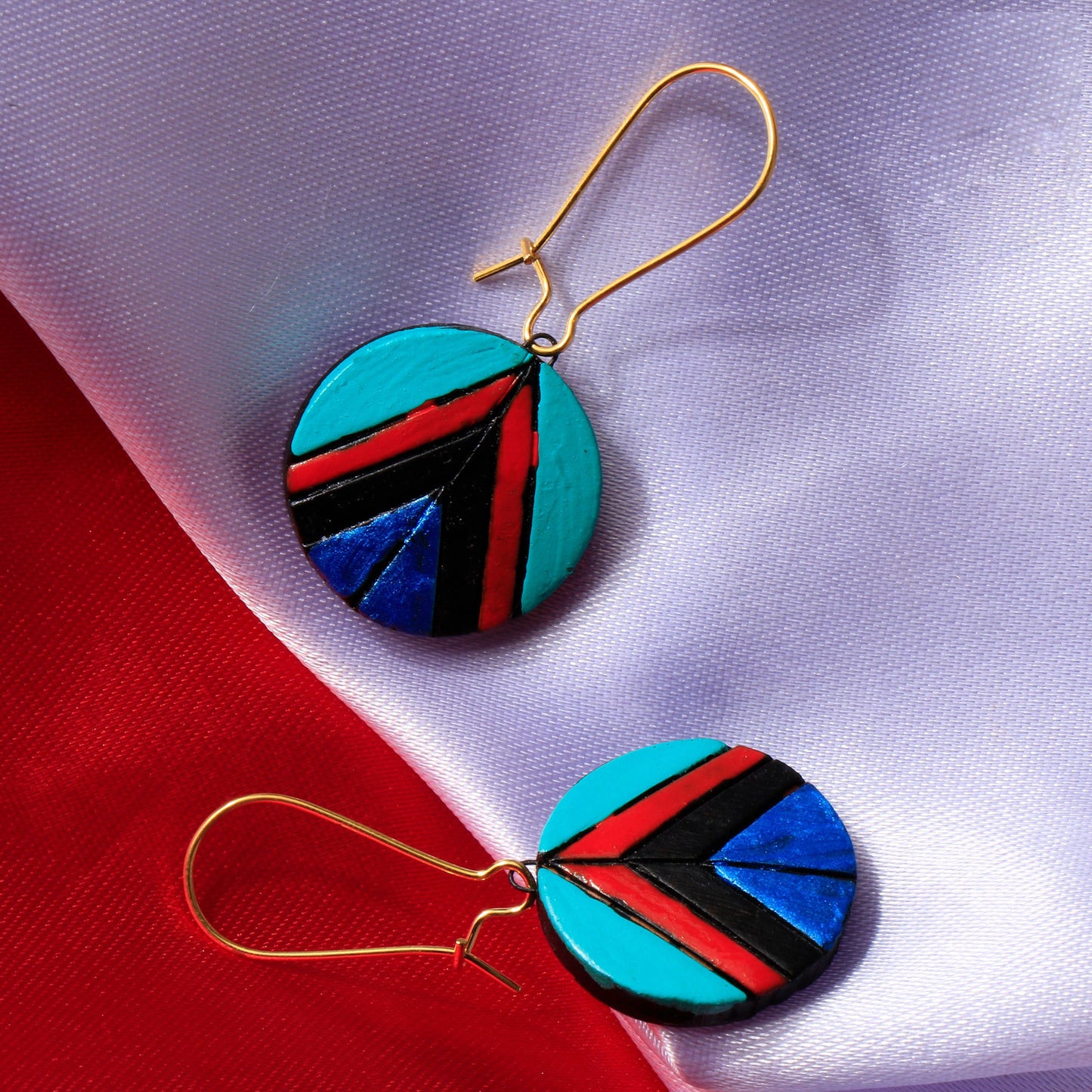 Gulali- Handcrafted Clay Dangler Earrings