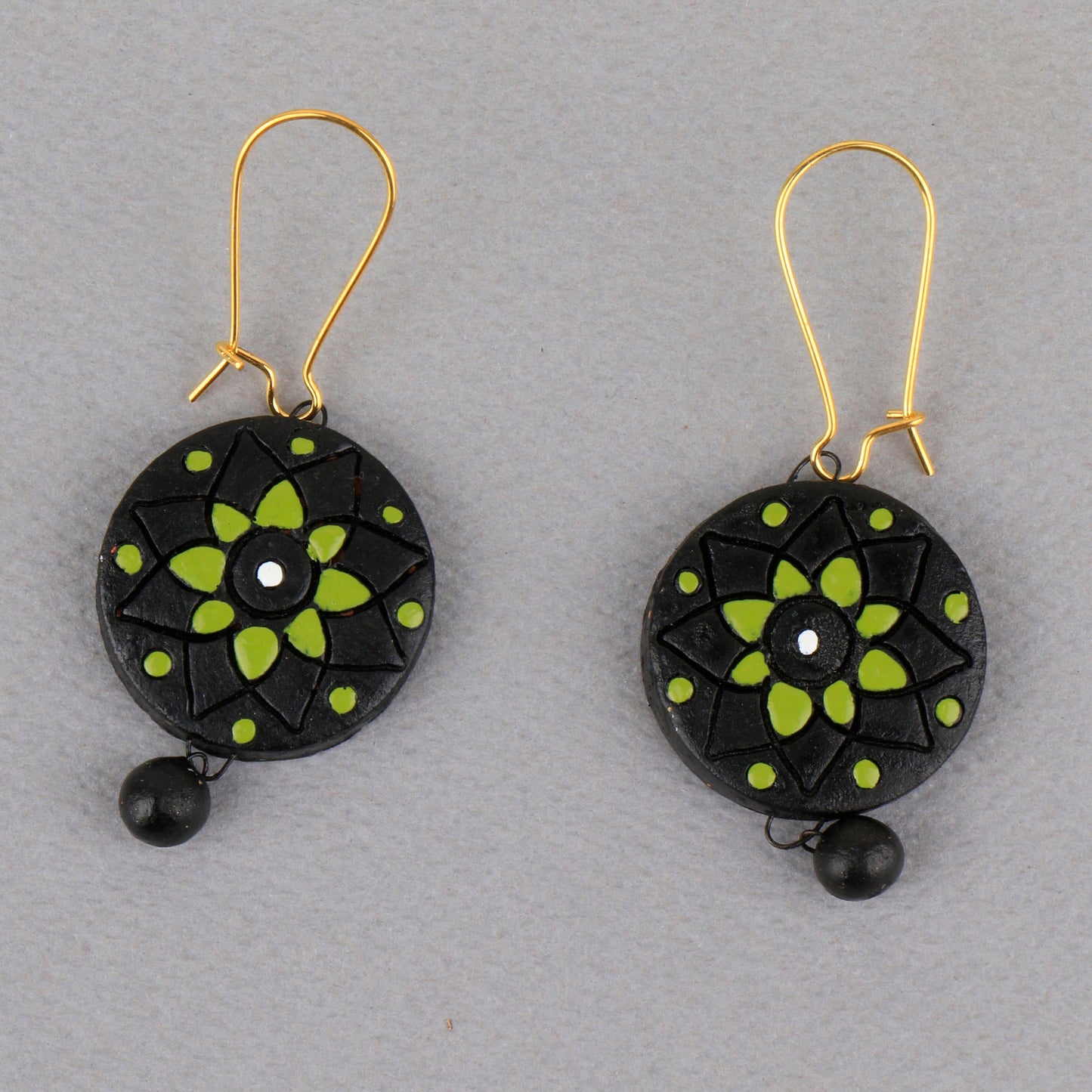 Jodhana- Handcrafted Clay Dangler Earrings