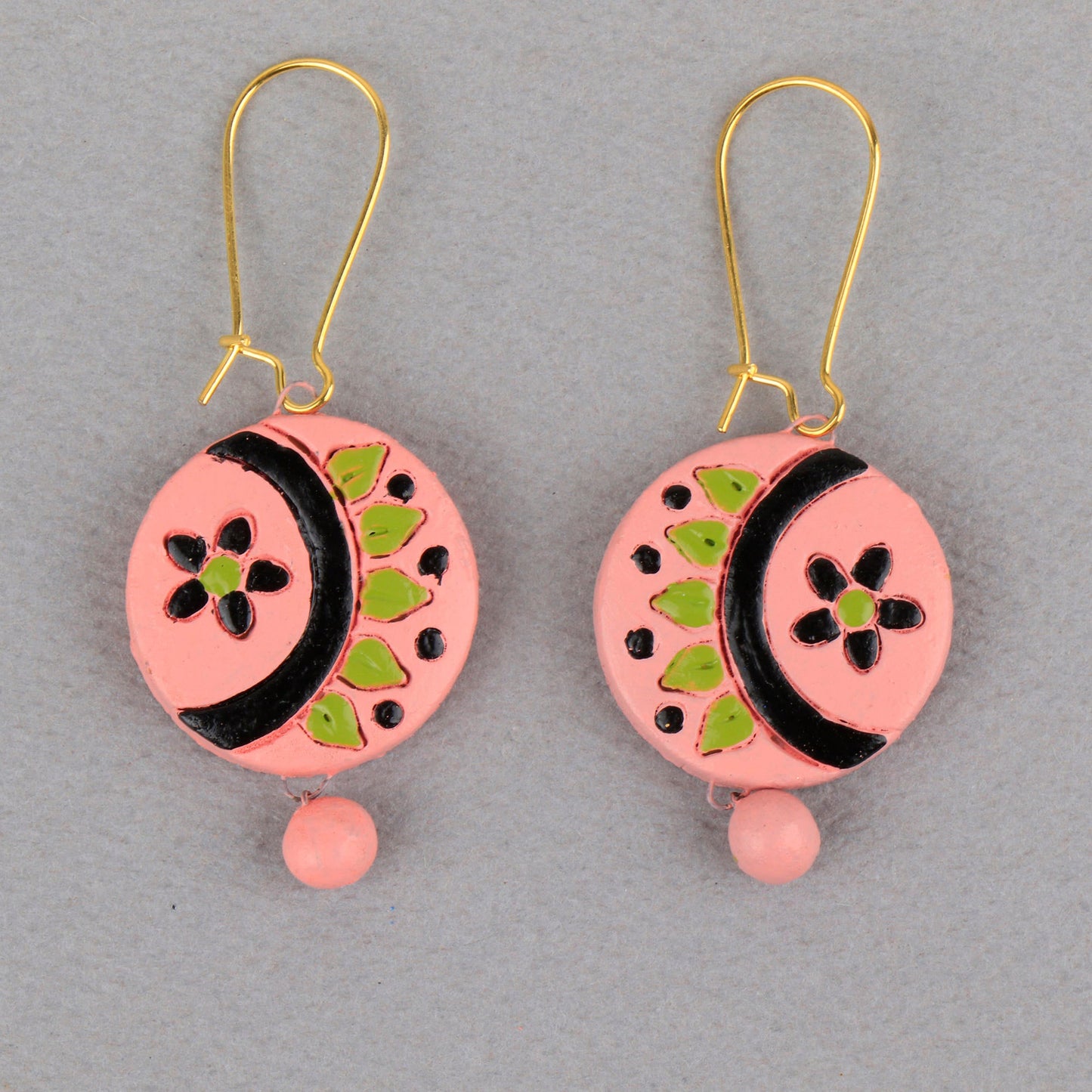 Raagini- Handcrafted Clay Dangler Earrings