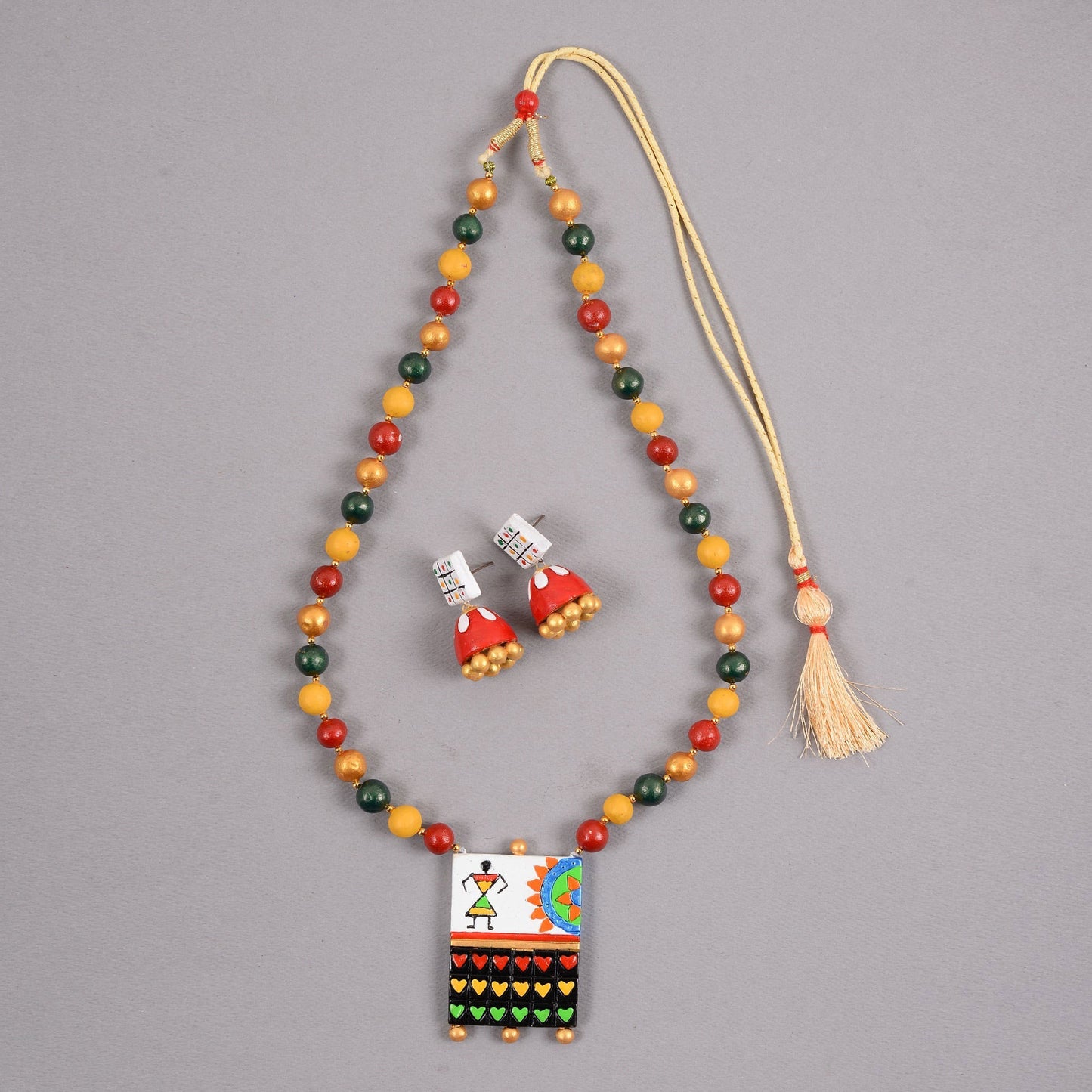 Matika- Handcrafted Clay Necklace Set