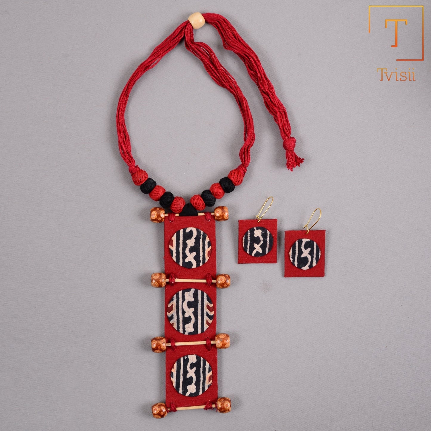 Handcrafted Fabric Necklace Set