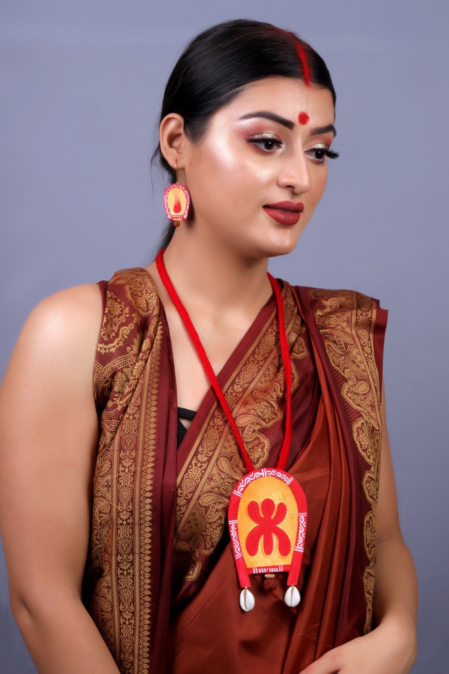 Handcrafted Fabric Necklace Set