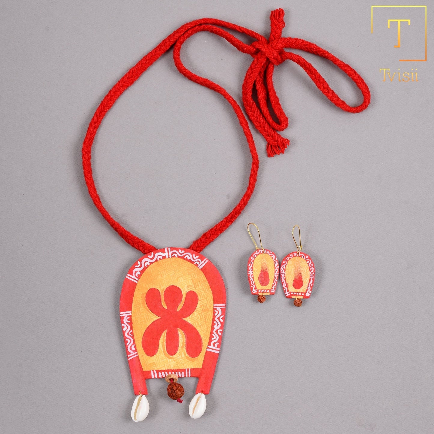 Handcrafted Fabric Necklace Set