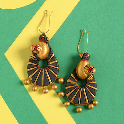 Vasundhue- Handcrafted Clay Jhumki Earrings