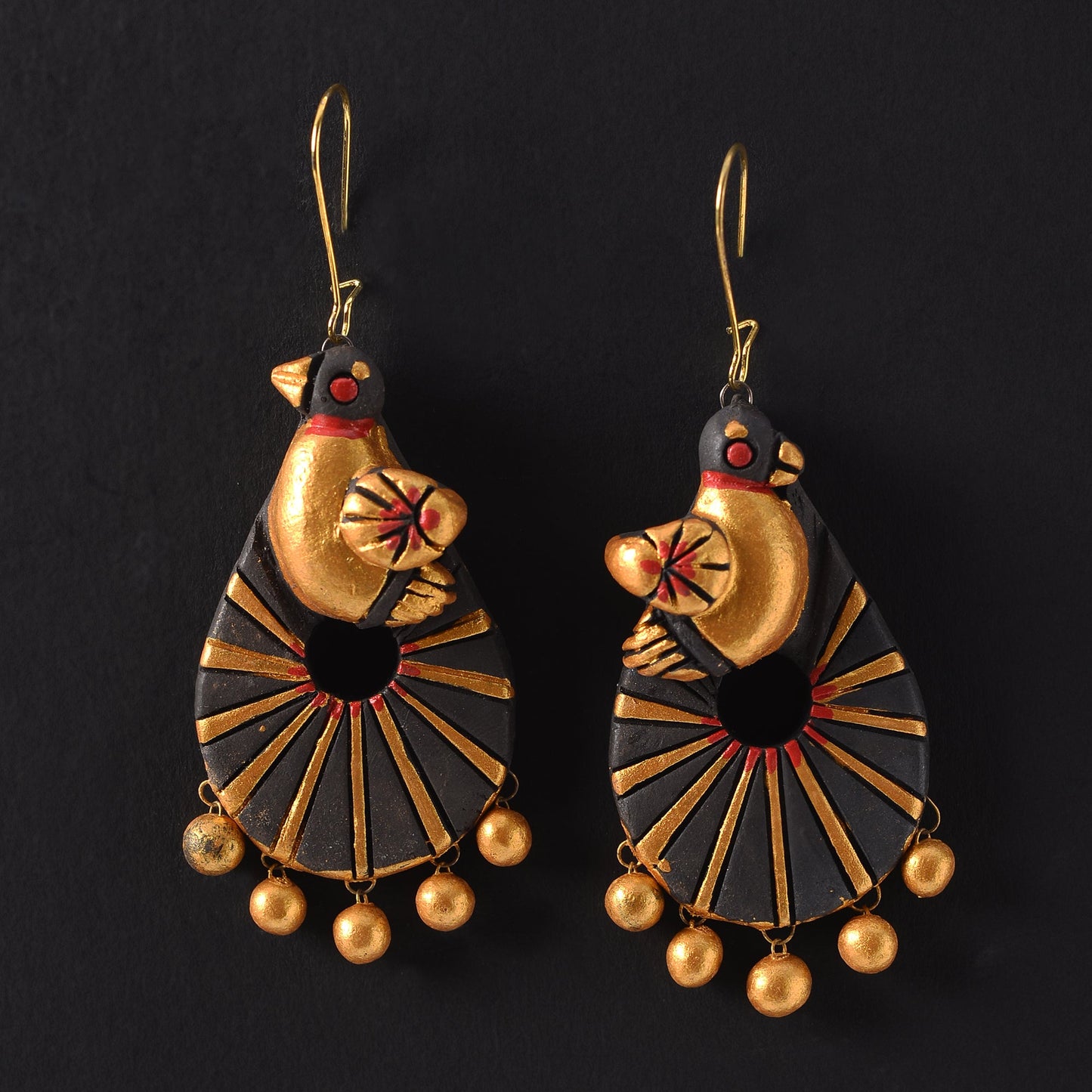 Vasundhue- Handcrafted Clay Jhumki Earrings