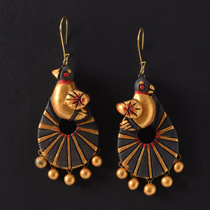 Vasundhue- Handcrafted Clay Jhumki Earrings