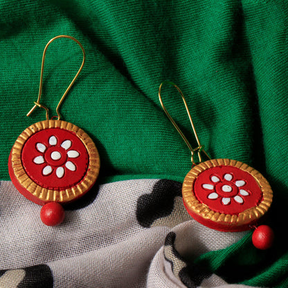 Kalika- Handcrafted Clay Dangler Earrings