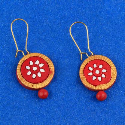 Kalika- Handcrafted Clay Dangler Earrings