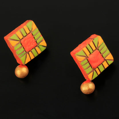 Baha- Handcrafted Clay Dangler Earrings