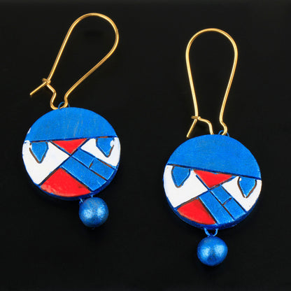 Dholika- Handcrafted Clay Dangler Earrings