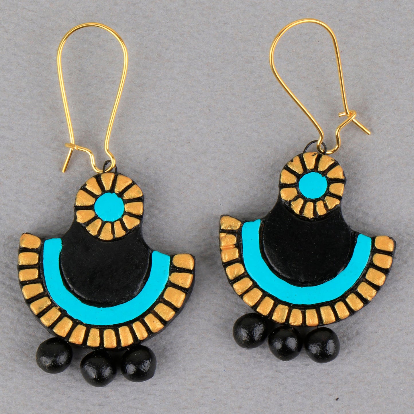 Rasiya-  Handcrafted Clay Dangler Earrings