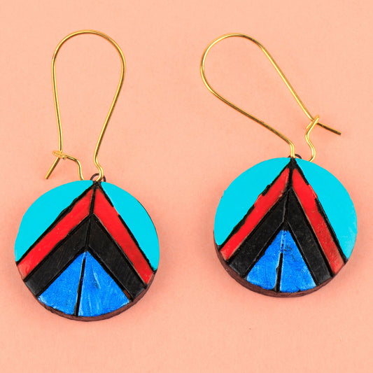 Gulali-  Handcrafted Clay Dangler Earrings