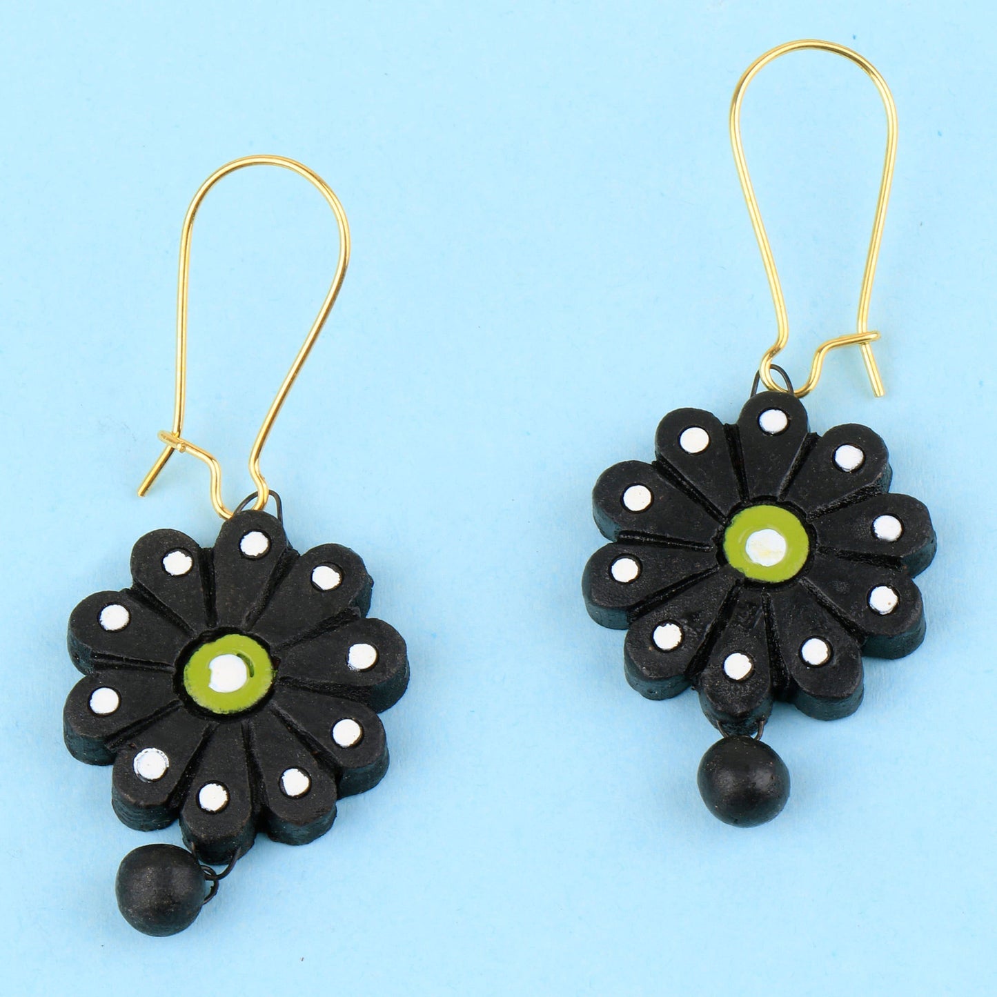 Bhavri- Handcrafted Clay Dangler Earrings
