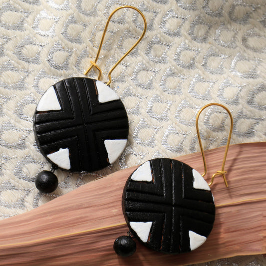 Folkra- Handcrafted Clay Dangler Earrings