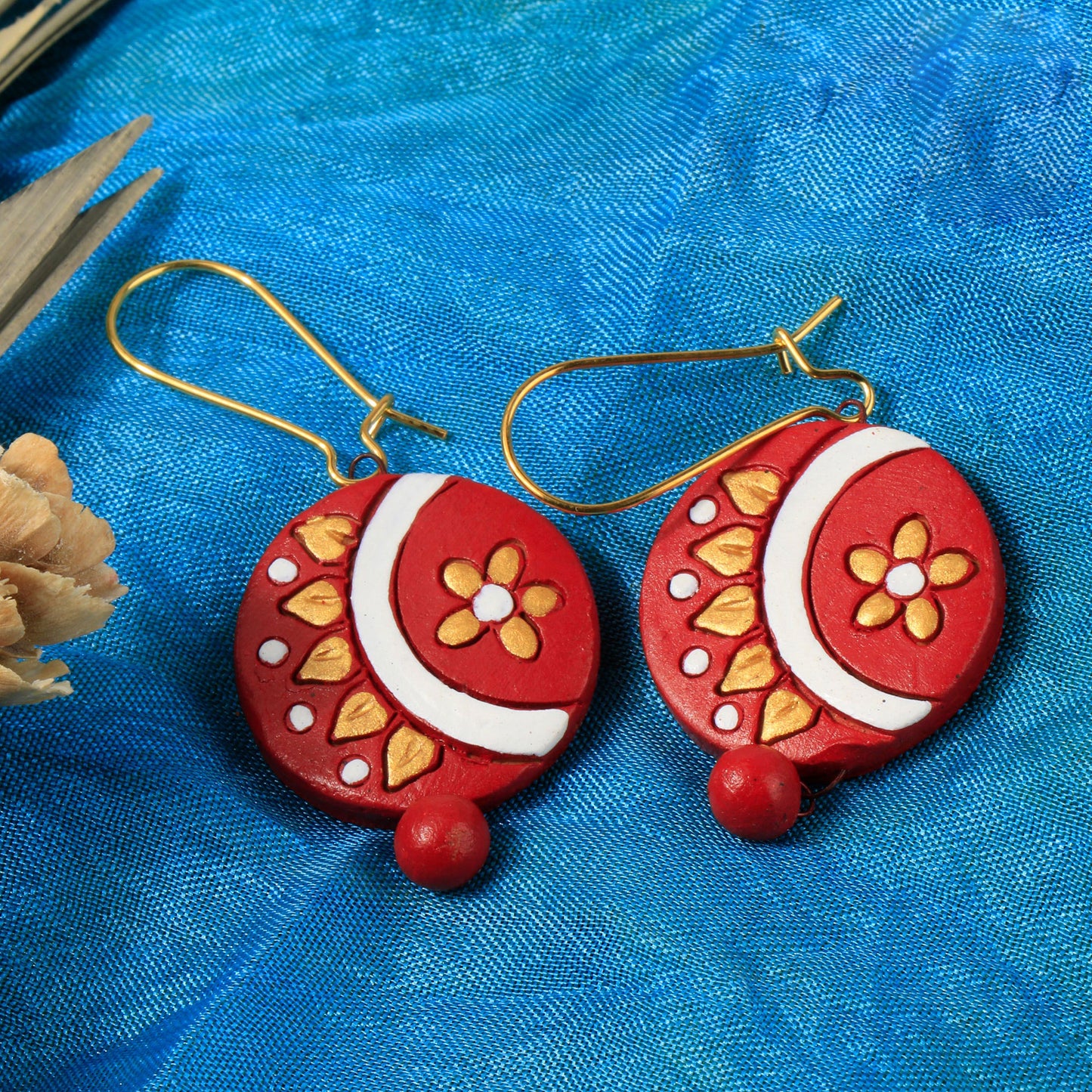 Satrangi-  Handcrafted Clay Dangler Earrings