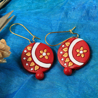 Satrangi-  Handcrafted Clay Dangler Earrings