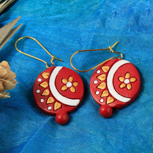 Satrangi-  Handcrafted Clay Dangler Earrings