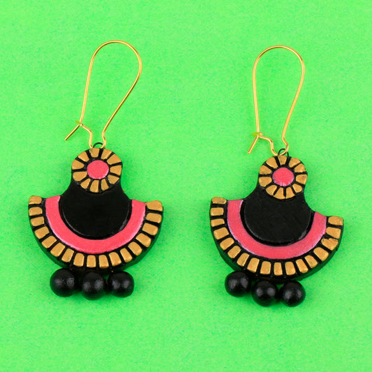 Ghoomar-  Handcrafted Clay Dangler Earrings