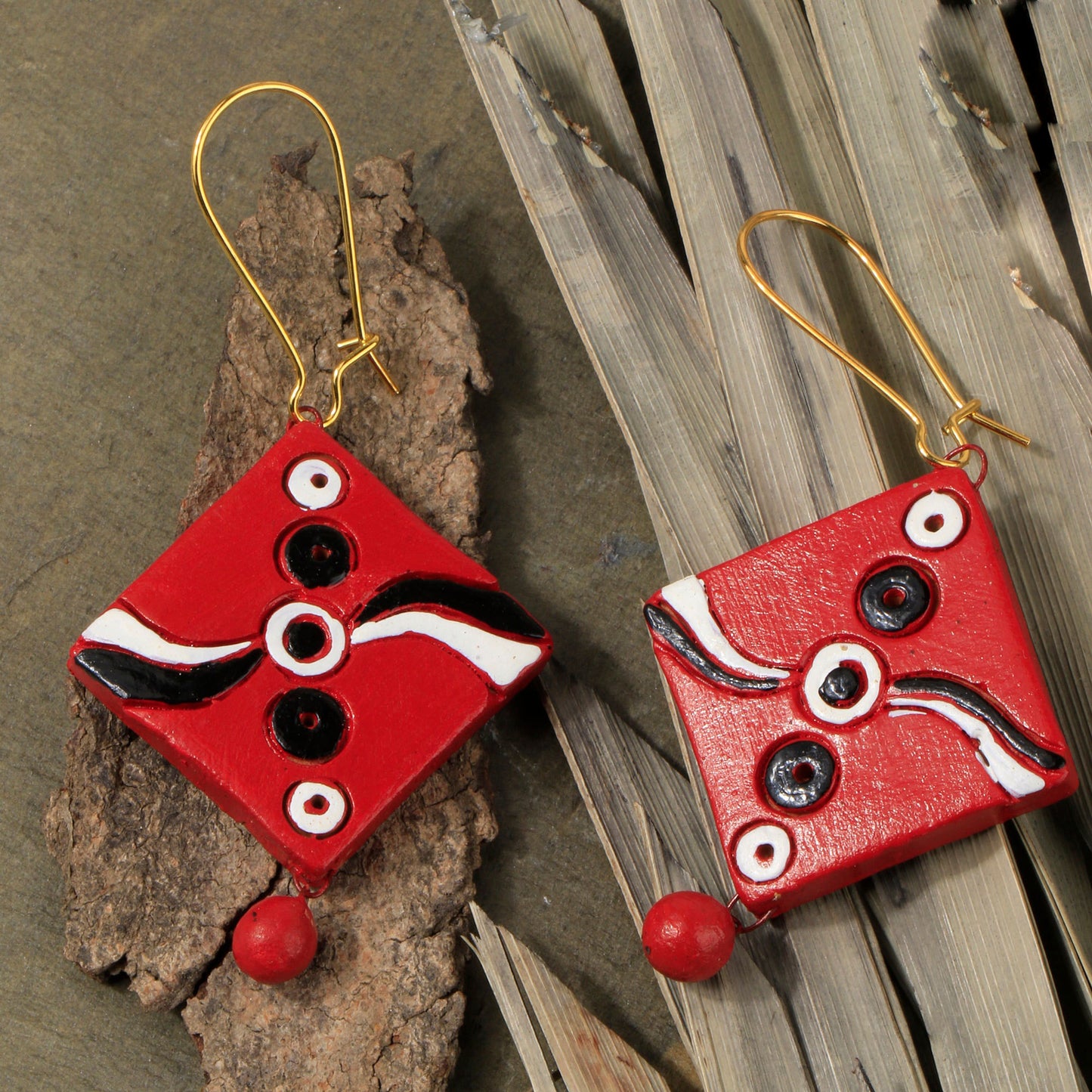 Banjara- Handcrafted Clay Dangler Earrings