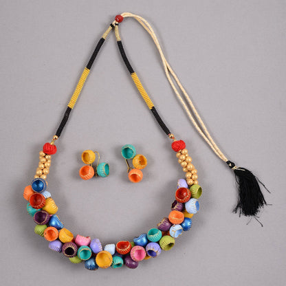 Mittika- Handcrafted Clay Necklace Set