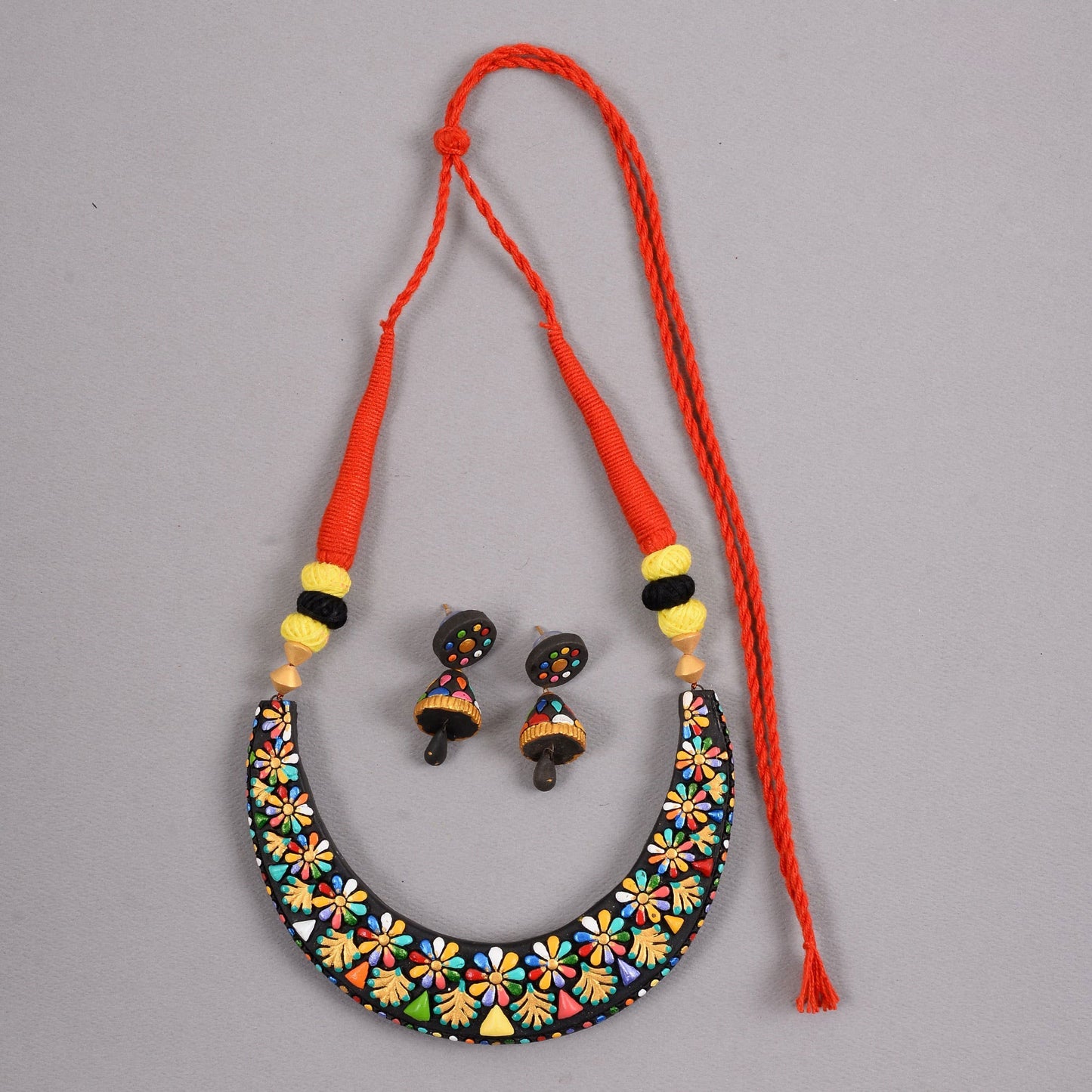 Mittika- Handcrafted Clay Necklace Set