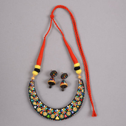 Mittika- Handcrafted Clay Necklace Set