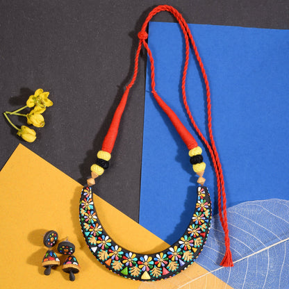 Mittika- Handcrafted Clay Necklace Set