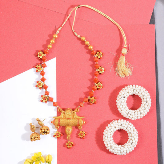 Prithika- Handcrafted Clay Necklace Set