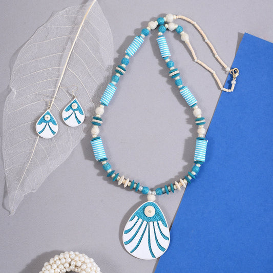 Terracora- Handcrafted Clay Necklace Set