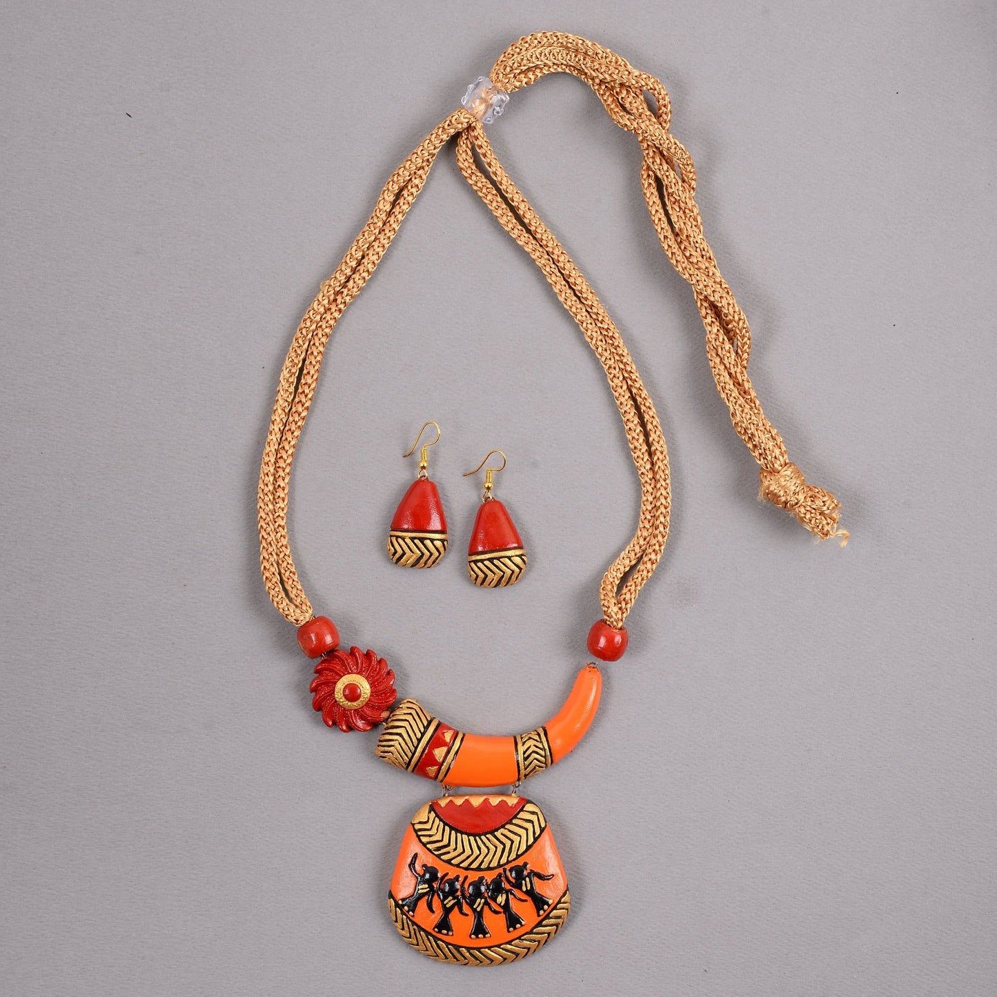 Mitti Charms- Handcrafted Clay Necklace Set