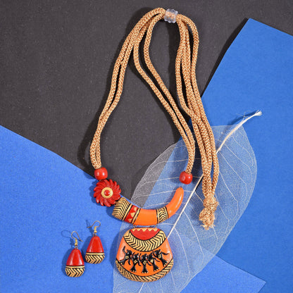 Mitti Charms- Handcrafted Clay Necklace Set