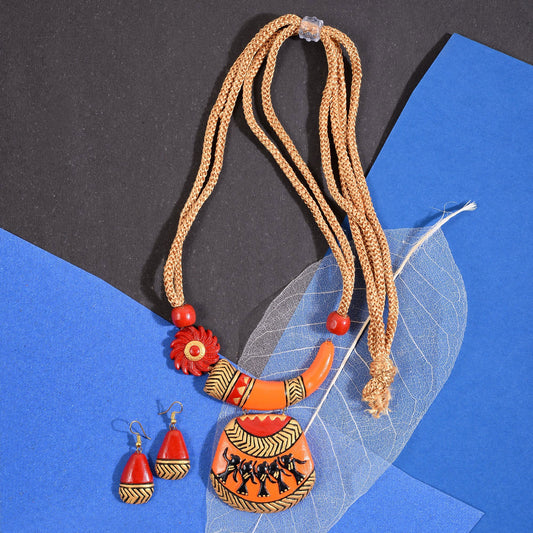 Mitti Charms- Handcrafted Clay Necklace Set