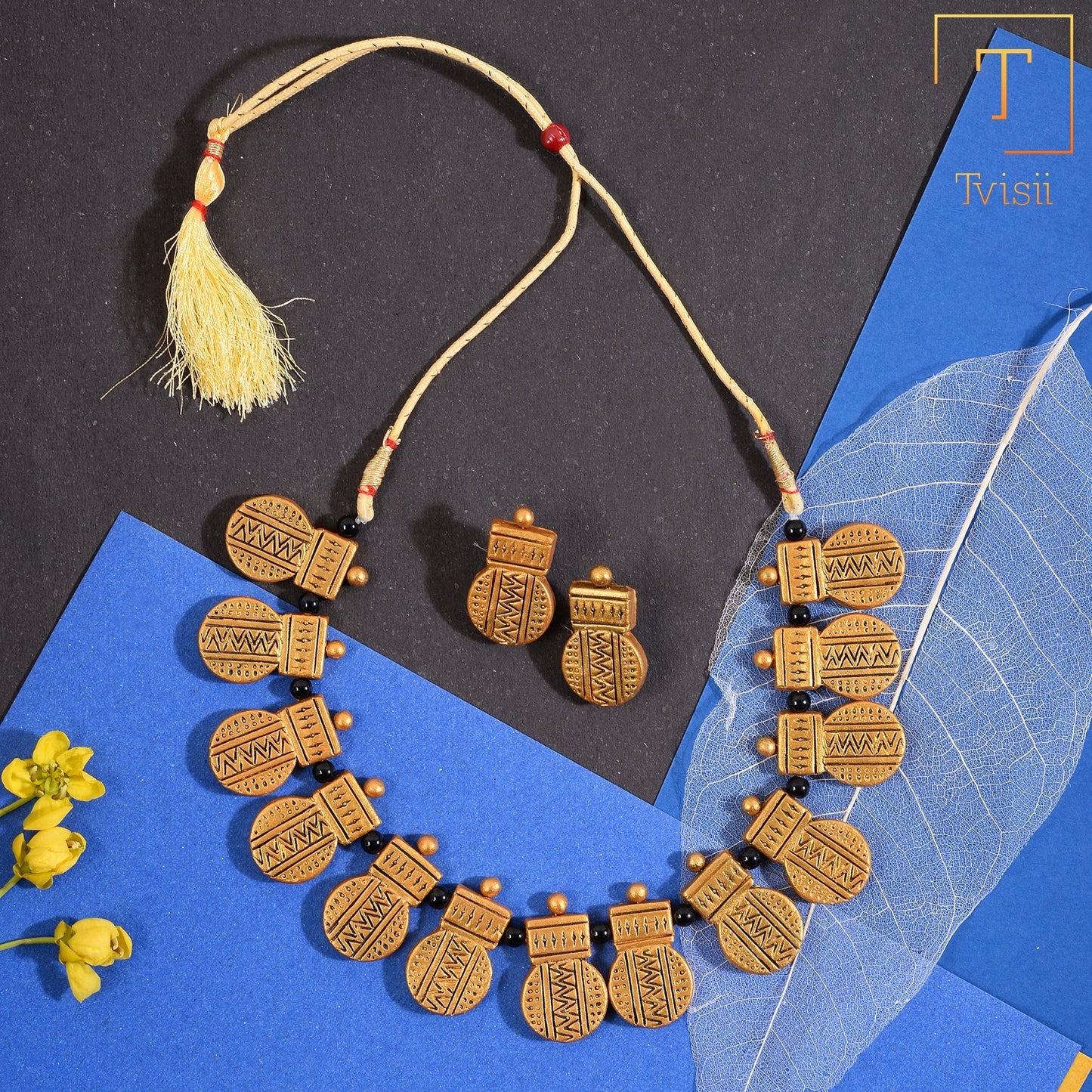 Dhool- Handcrafted Clay Necklace Set